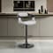 Armen Living Benson Adjustable Gray Faux Leather and Black Wood Bar Stool with Black Base LCBNBABLBLGR - alternate 3